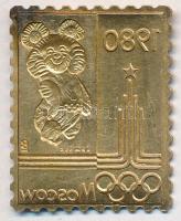 1980. "XXII. Nyári Olimpiai Játékok Moszkva 1980 - Misa" aranyozott Ag bélyeg érem (2,36g/...