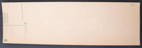 Tátra, Magas Tátra, Vysoké Tatry; Csorba tó, hegyek, villamos, 45x14 cm hajtatlan panorámalap / lake...