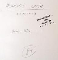 cca 1985 Berta Béla: Röhögő nyúl, feliratozott vintage fotóművészeti alkotás, 38x28 cm