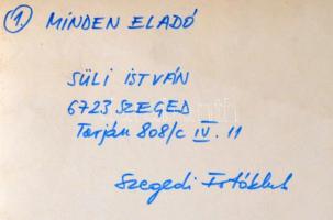 cca 1980 Süli István: Minden eladó, feliratozott vintage fotóművészeti alkotás, 38,5x26 cm