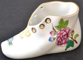 Herendi Eton mintás cipő, kézzel festett, jelzett, hibátlan, h:10 cm, m:6 cm