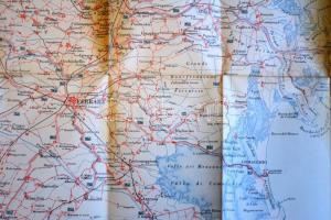 cca 1930 Firenze és környéke autóstérkép. Keménytáblás borítással / Grande Carta Automobilistica Fir...