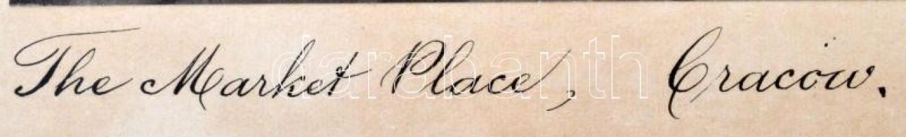 1905 Brassó, Piac tér, feliratozott vintage fotó, kasírozva, 29x23,5 cm, karton 34x29 cm / Brasov, R...