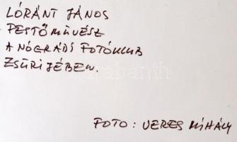 cca 1980 Salgótarján, Lóránt János festőművész portréja, Veres Mihály feliratozott vintage fotója, 4...