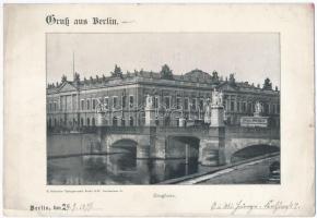 1899 Berlin, Zeughaus; C. Schneider Verlanganstalt, Riesenpostkarte 26 × 18 cm / giant postcard (winzige Risse / small tear)