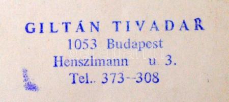 cca 1978 Giltán Tivadar: Játék, pecséttel jelzett vintage fotóművészeti alkotás, 21x40 cm