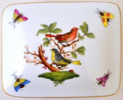 Herendi Rothschild mintás ajándék készlet (tálka,csikknyomó, dobozka, gyufadoboztartó), kézzel feste...