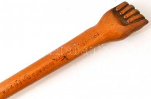 1914/1915 Emlékbot az orosz fogságból, ököl alakú fejjel, feliratozva, jó állapotban, h: 90 cm