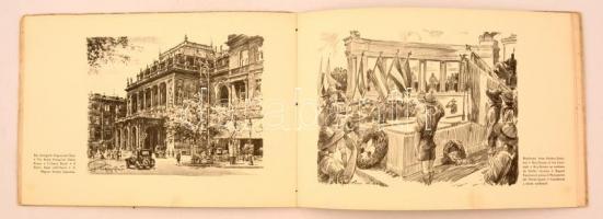 1933 Jamboree Budapest Hungaria 16 oldalas emlékfüzet a külföldi résztvevőknek, német, francia és an...