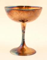 Fém fagylatos kehely készlet (8db), gravírozott, m:11 cm