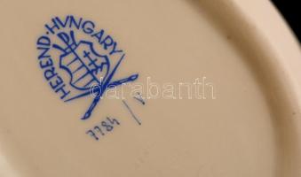 Herendi virág mintás hamuzó, kézzel festett,  jelzett, hibátlan, 6x9cm