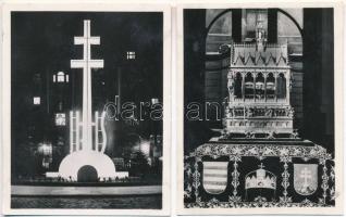 1938 Budapest, Életképek a XXXIV. Nemzetközi Eucharisztikus Kongresszusról, hátoldalon faliratozott ...