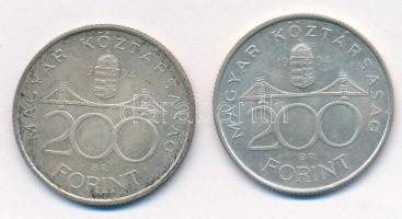 1994. 200Ft Ag "Deák" (2x) T:2 
Adamo F13.1