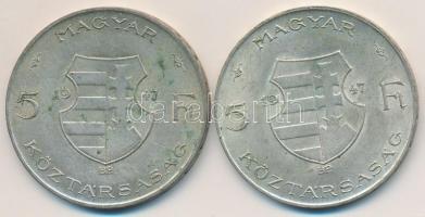 1947. 5Ft Ag "Kossuth" (2x) T:2 kis patina
Adamo 8.1