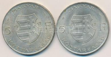 1947. 5Ft Ag "Kossuth" (2x) T:2
Adamo 8.1