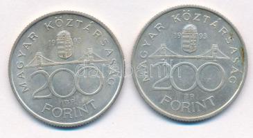 1993. 200Ft Ag "MNB" (2x) T:2
Adamo F13