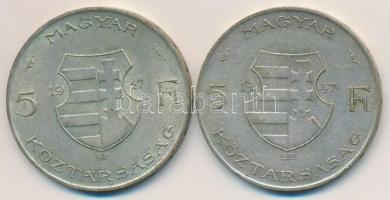 1947. 5Ft Ag "Kossuth" (2x) T:2
Adamo 8.1