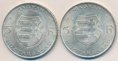 1947. 5Ft Ag "Kossuth" (2x) T:2
Adamo 8.1