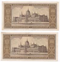 1946. 100.000.000P (5x) sorszámkövetők T:I-,II Adamo P27