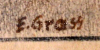 E. Grass jelzéssel: A vak, ceruza, papír, 23x15cm