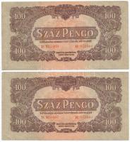 1944. 100P &quot;A Vöröshadsereg Parancsnoksága&quot; (4x) sorszámkövetők T:I-,II fo.  Adamo P47