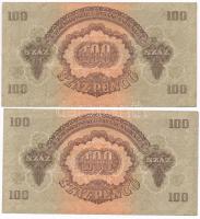 1944. 100P "A Vöröshadsereg Parancsnoksága" (4x) sorszámkövetők T:I-,II fo. 
Adamo P47