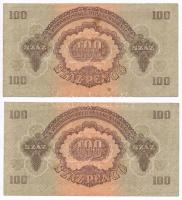 1944. 100P "A Vöröshadsereg Parancsnoksága" (4x) sorszámkövetők T:I-,II fo. 
Adamo P47