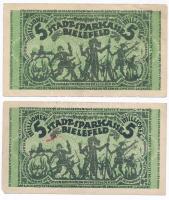 Németország / Weimari Köztársaság / Bielefeld 1923. 7db szükségpénz, perforáltak T:II,III
Germany /...