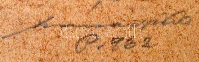 Olvashatatlan jelzéssel: Eső után. olaj, vászon, paszpartuban, 23x17cm