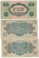 1944. 1P-100P (10x) "A Vörös Hadsereg Parancsnoksága" T:III,III-