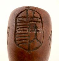 1917 Fapipa, H. István őrmester fapipája a 43. lövészezeredből, Kossuth címerrel, h: 15 cm