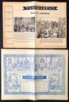 cca 1900-1940 A Pataki-féle képes tanórarend 4. és 11. száma (Magyar népviseletek; Haza és szabadság), jó állapotban