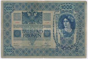 1902. 1000K áthúzott cseh bélyeggel T:III- ly