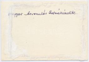 1940 Bevonulás Szatmárnémetibe, fotó, hátulján feliratozva, 9×13 cm