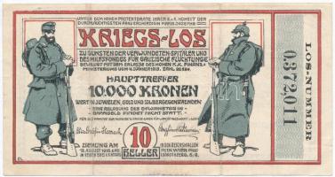 Ausztria / Bécs 1915. &quot;Hadi sorsjegy&quot; 10h-ről T:III Austria / Vienna 1915. &quot;Kriegs-los (Military lottery ticket)&quot; about 10 Heller C:F