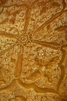 Nagy méretű réz áttört fali tál, d:57 cm