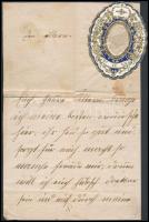1878 Arad, német nyelvű levél, No. K 40 feliratos díszítéssel