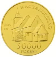 2015. 50.000Ft Au "Vizsolyi Biblia" dísztokban tanúsítvánnyal (3,51g/0.986) T:1 apró felül...