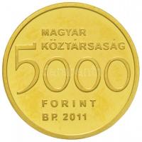 2011. 5000Ft Au "Clark Ádám" (0.5g/0.999/11mm) T:P
Hungary 2011. 5000 Forint Au "Ádá...
