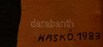 Kaskó jelzéssel: Én és önmagam. Olaj, vászon, fa keretben, 40x29 cm