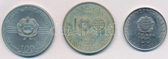 1980. 100Ft Ni "Szovjet-magyar közös űrrepülés" + 1982. 100Ft Cu-Ni "Labdarúgó Világb...