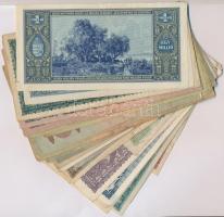 30db-os vegyes magyar és külföldi bankjegy tétel, többségében magyar pengők T:III,III-