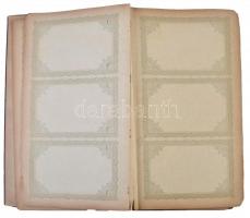 Nagy méretű képeslapalbum 58 lappal, külseje szakadt, összesen 348 férőhellyel / Big sized postcard ...