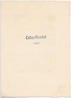 Meta Cohen Hendel (1883-1970): Ex libris Willy Tropp. Rézkarc, papír, jelzett, 9×6 cm