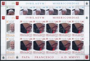 Pope Francis mini sheet set, Ferenc pápa kisív sor