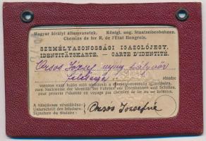 cca 1910 Fényképes MÁV-igazolvány