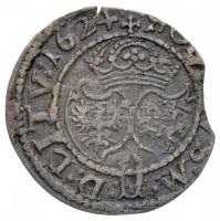 Lengyel Királyság 1624. 1S Ag &quot;III. Zsigmond&quot; (0,64g) T:2- ki. Poland / Kingdom 1624. 1 Solidus Ag &quot;Sigismund III&quot; (0,64g) C:VF cracked Kopicki 3465