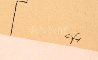 Olvashatatlan jelzéssel: Torzók. Tus, papír, 35×25 cm