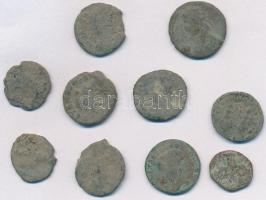 Római Birodalom 10db-os tisztítatlan bronzpénz tétel T:3 Roman Empire 10pcs of uncleaned bronze coins C:F