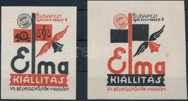 1930 ELMA Kiállítás 2 klf levélzáró
